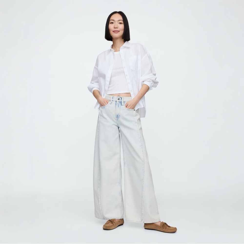 GAP Mid Rise SuperSoft Baggy Jeans NWT 16/33R - Picture 3 of 9